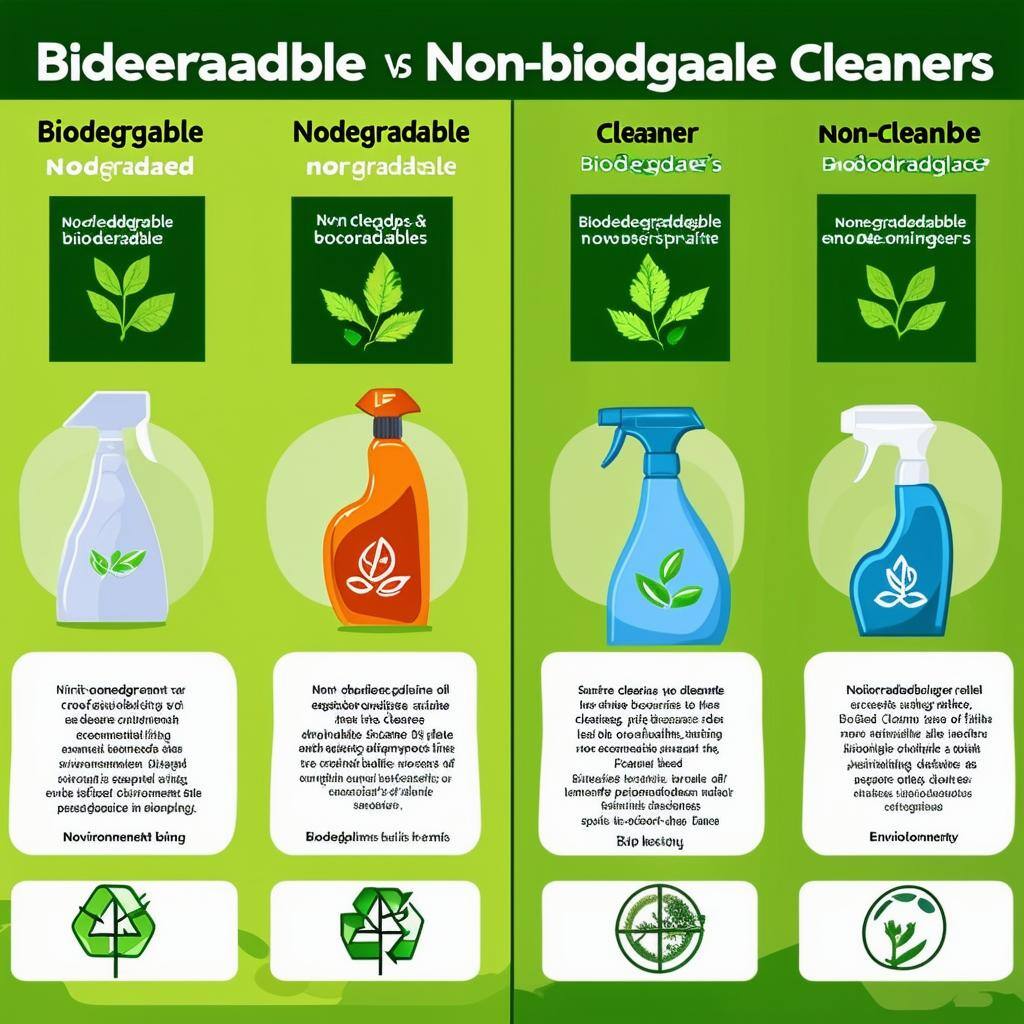 biodegradable compared to non-biodegradable cleaners