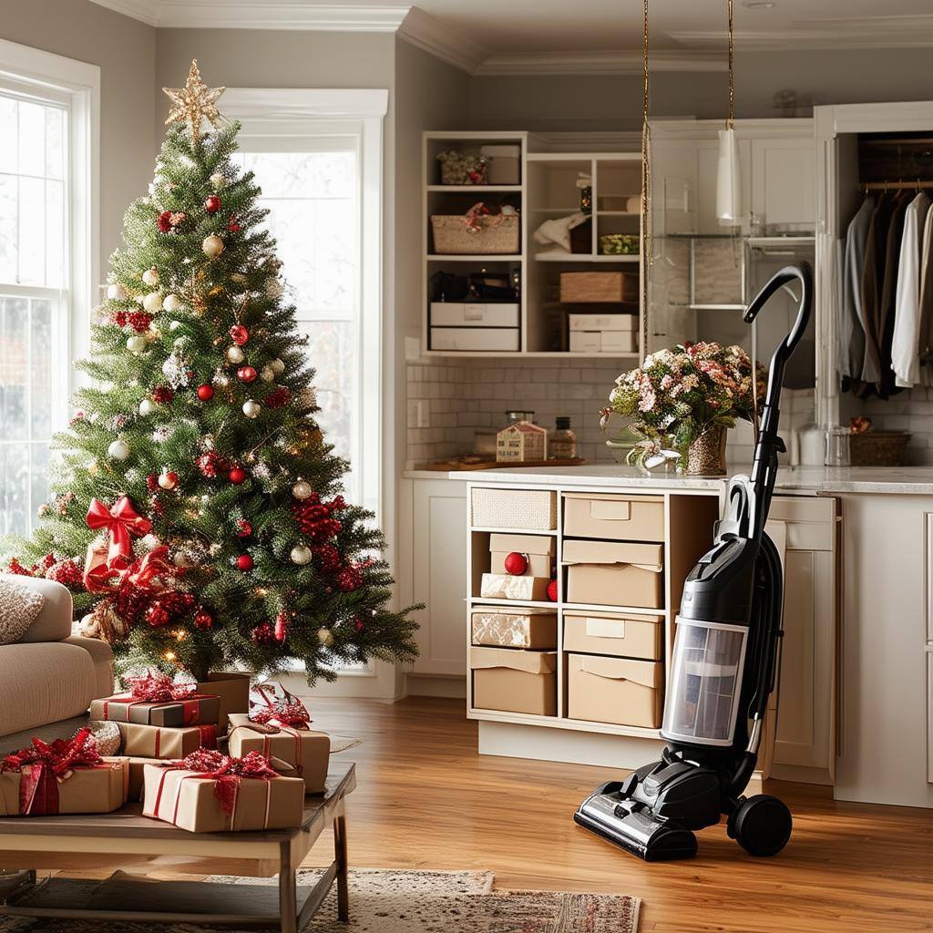 post holiday cleaning tips christmas tree and vaccuum