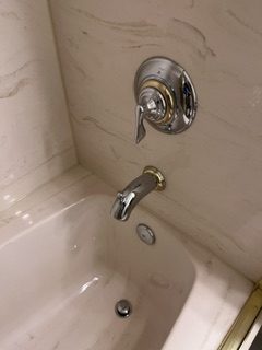 Clean bathtub and polished fixtures during bi-weekly bathroom cleaning