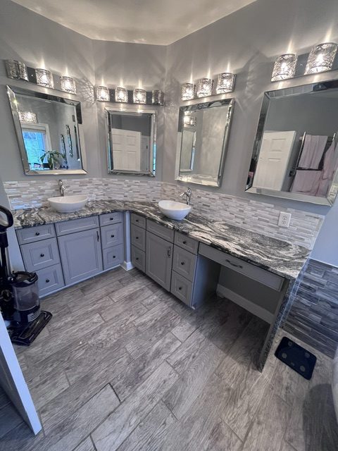 Clean luxury bathroom maintained through premium house cleaning in Bel Air MD