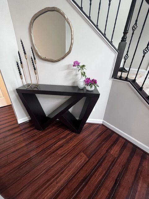 Entryway detail maintained with Luxe Package weekly home care in Bel Air MD