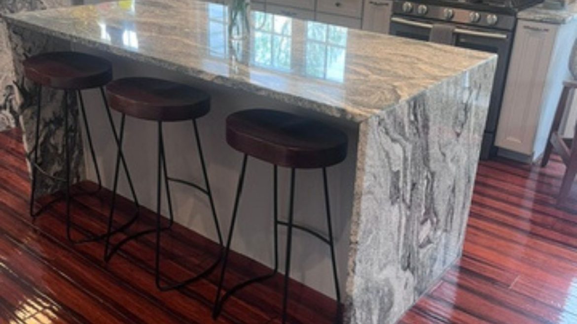 Premium house cleaning in Fallston MD kitchen with polished countertops and island
