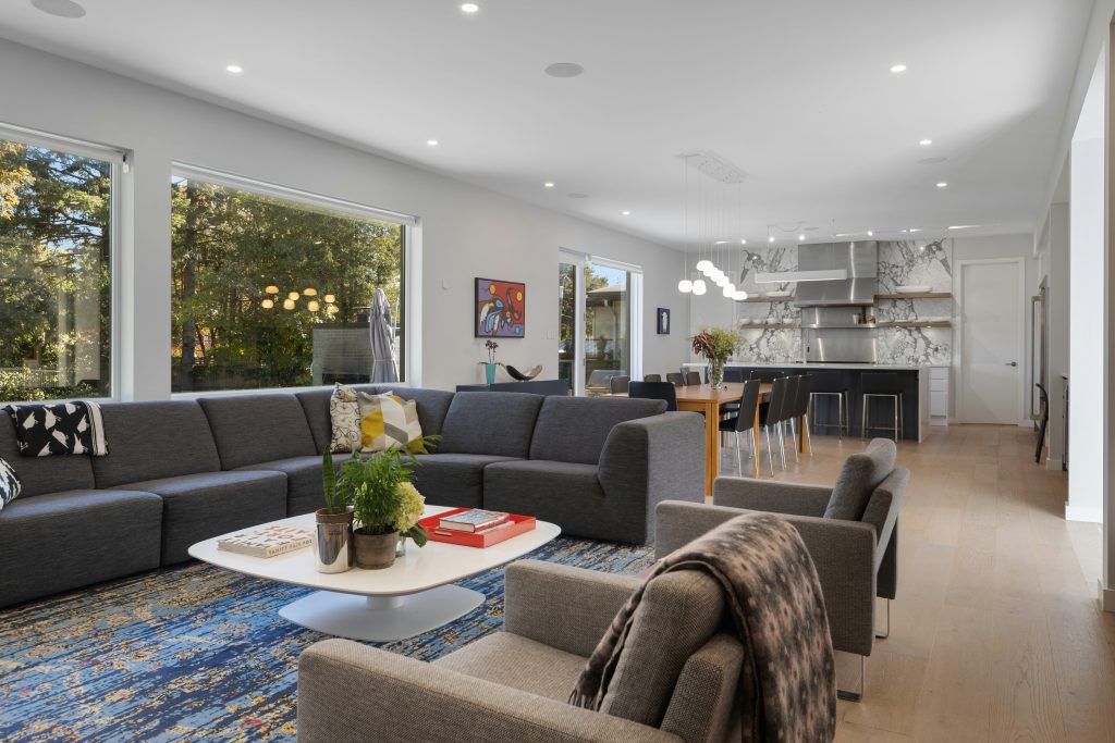 Clean modern living room for bi-weekly house cleaning in Bel Air MD
