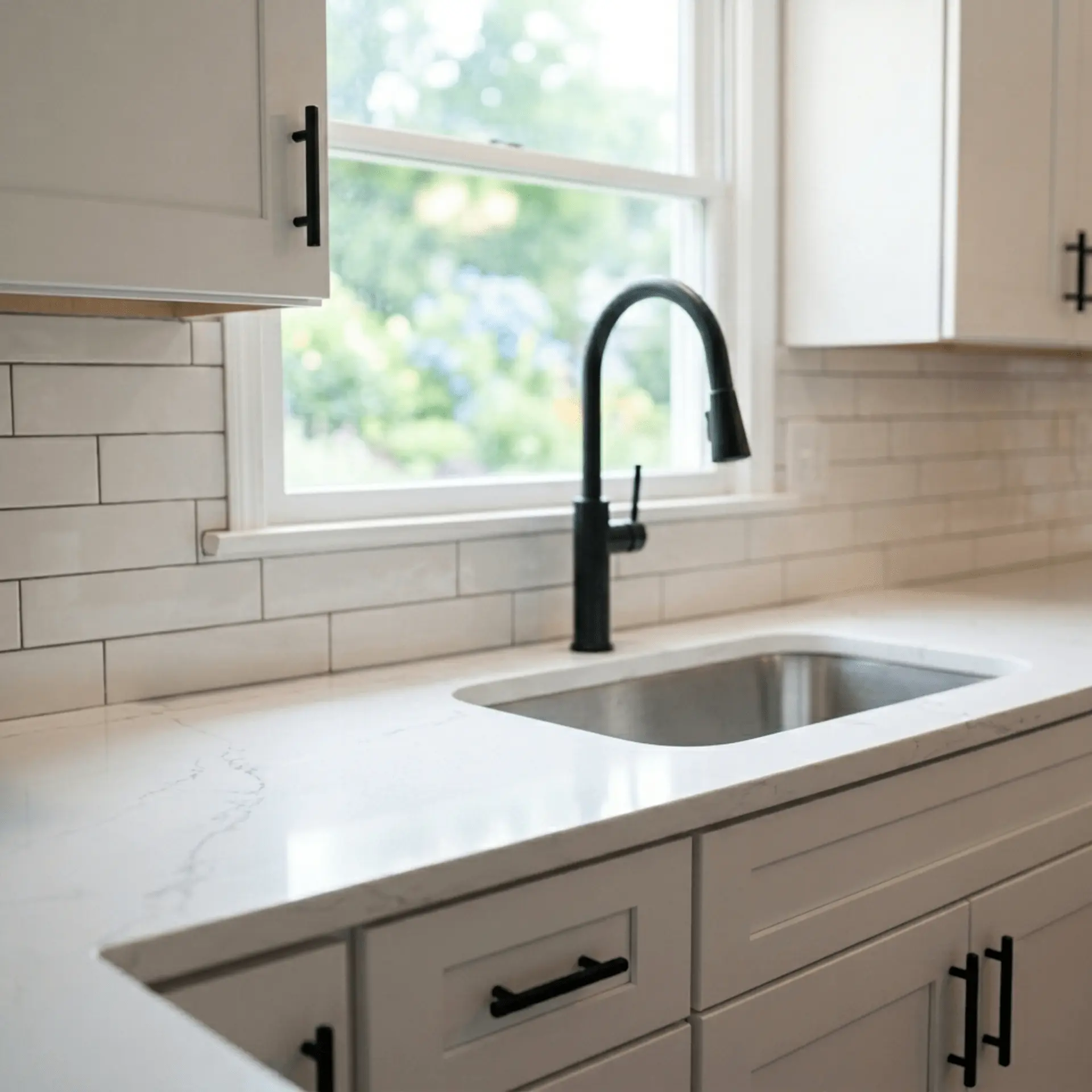 Bright kitchen maintained through LuxeGlow EcoClean's weekly house cleaning service in Bel Air, MD.