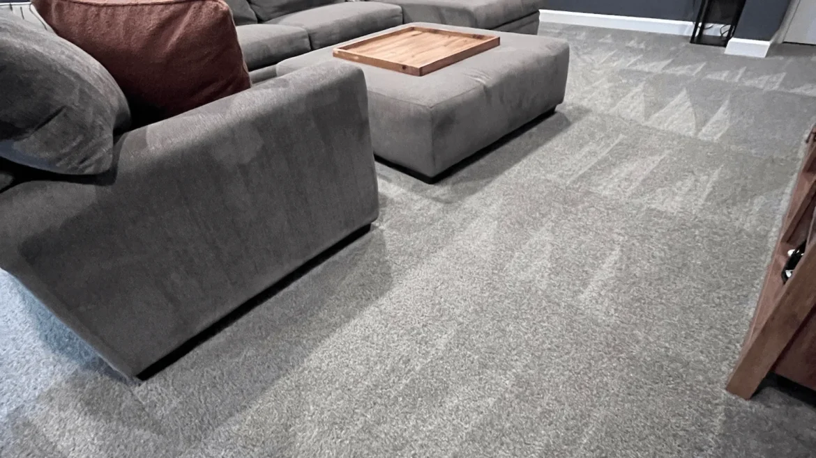 Clean, comfortable living room in a LuxeGlow EcoClean home