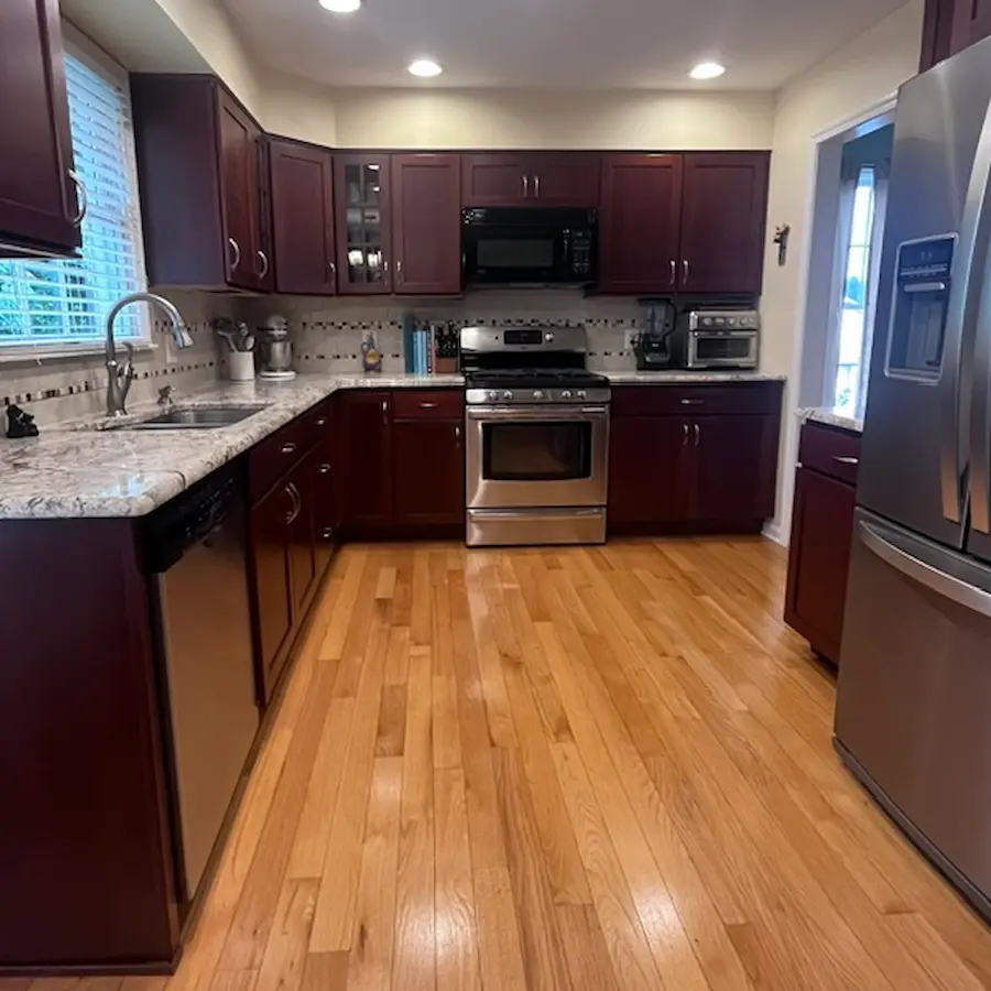 Professionally cleaned kitchen in a Fallston, Maryland home